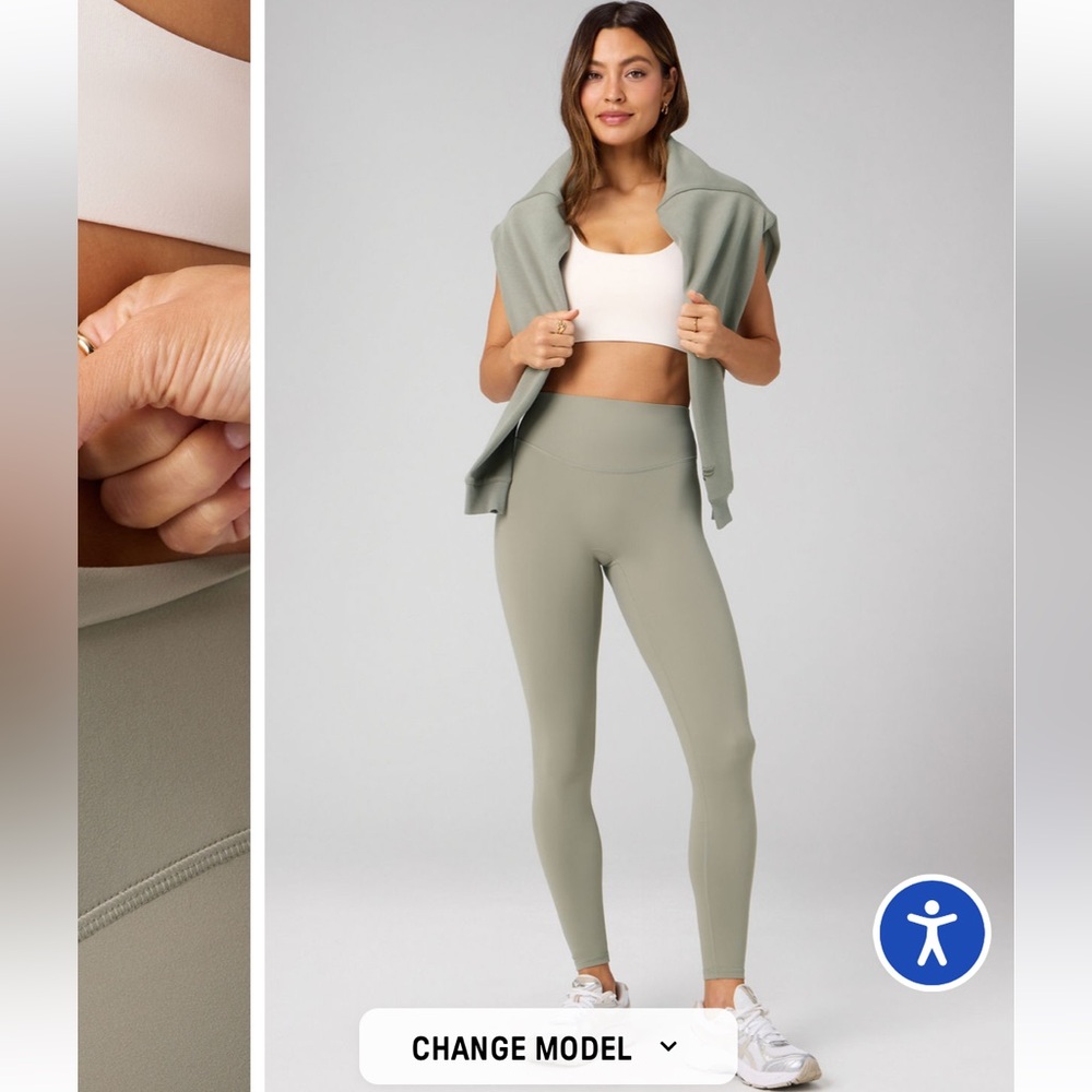 Fabletics Sage Green High-Waist Leggings